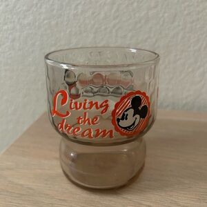 Living the Dream Mickey Mouse Vintage Glass